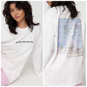 NWT Spiritual Gangster Organic Cotton Water Around Me Long Sleeve Tee